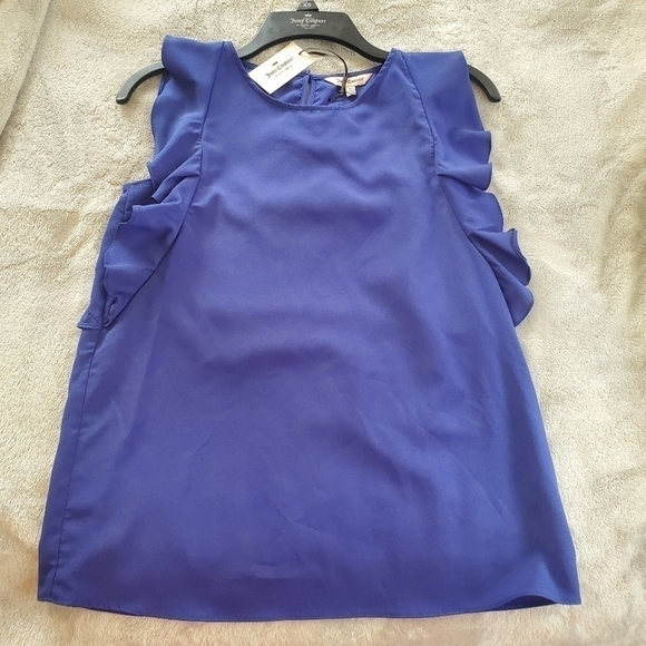 Juicy couture women’s Ruffled sleeve tank top XS - Picture 1 of 7